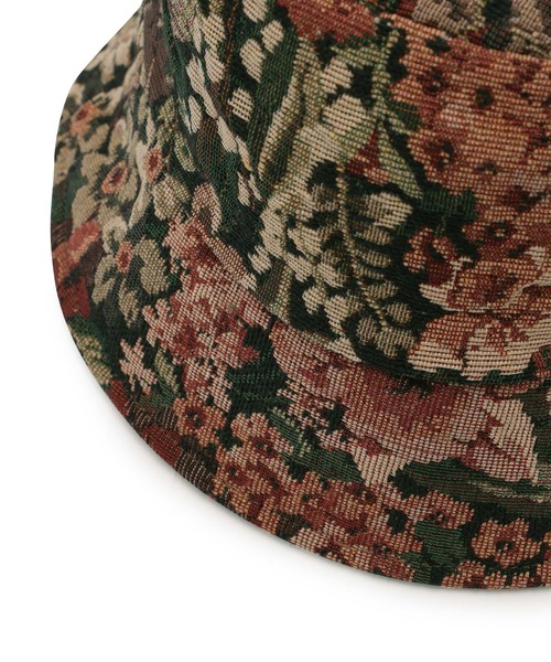 AMOMENTO（アモーメント）の「【AMOMENTO】FLOWER JACQUARD BUCKET HAT（ハット・レディース・ブラック・FREE）」の4枚目の写真