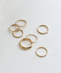 GOLDY | 7PCS セット フラット ラインド リング(リング)