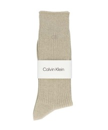Calvin Klein メンズ 消臭加工 ワンポイント リブソックス 02542105