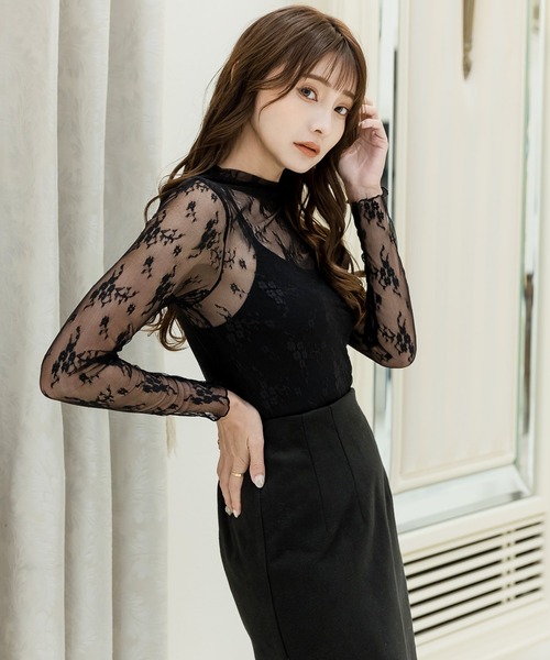 Julia Boutique（ジュリアブティック）の「ミディアム丈・ウールタッチタイトスカート/22507（スカート・レディース・グレー/ベージュ/A/B/ブラック・MEDIUM）」の8枚目の写真