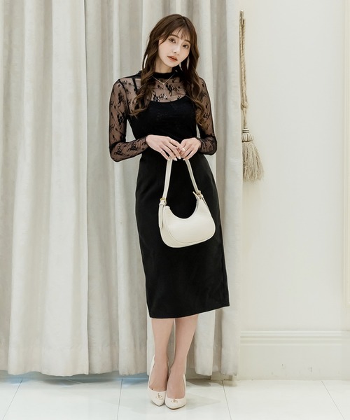 Julia Boutique（ジュリアブティック）の「ミディアム丈・ウールタッチタイトスカート/22507（スカート・レディース・グレー/ベージュ/A/B/ブラック・MEDIUM）」の9枚目の写真