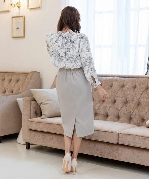 Julia Boutique（ジュリアブティック）の「ミディアム丈・ウールタッチタイトスカート/22507（スカート・レディース・グレー/ベージュ/A/B/ブラック・MEDIUM）」の11枚目の写真