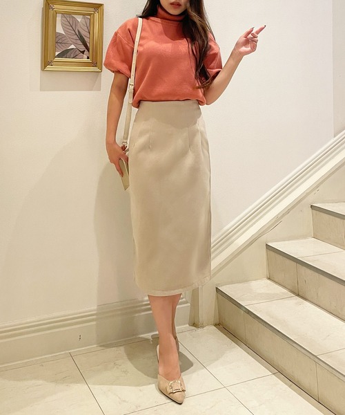 Julia Boutique（ジュリアブティック）の「ミディアム丈・ウールタッチタイトスカート/22507（スカート・レディース・グレー/ベージュ/A/B/ブラック・MEDIUM）」の15枚目の写真