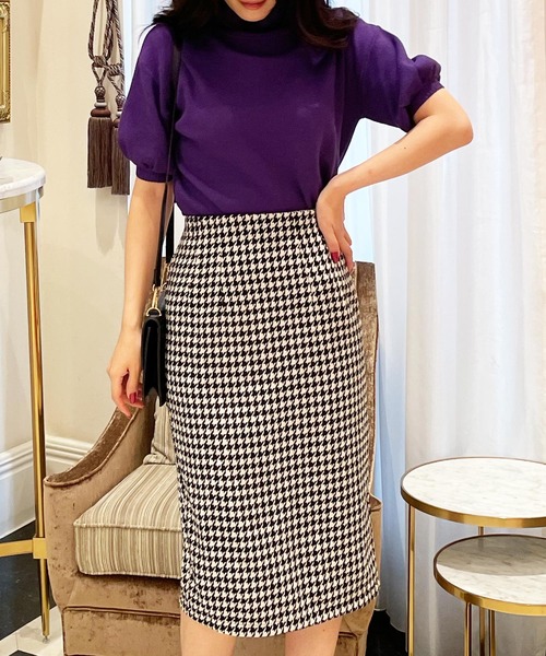 Julia Boutique（ジュリアブティック）の「ミディアム丈・ウールタッチタイトスカート/22507（スカート・レディース・グレー/ベージュ/A/B/ブラック・MEDIUM）」の19枚目の写真