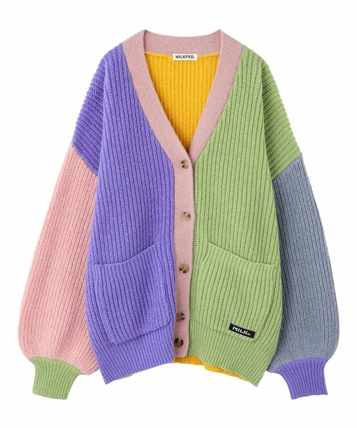 MILKFED.（ミルクフェド）の「PANELED KNIT CARDIGAN（ニット/セーター・レディース・ベージュ/マルチ・ONE SIZE）」の14枚目の写真