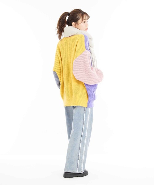 MILKFED.（ミルクフェド）の「PANELED KNIT CARDIGAN（ニット/セーター・レディース・ベージュ/マルチ・ONE SIZE）」の20枚目の写真