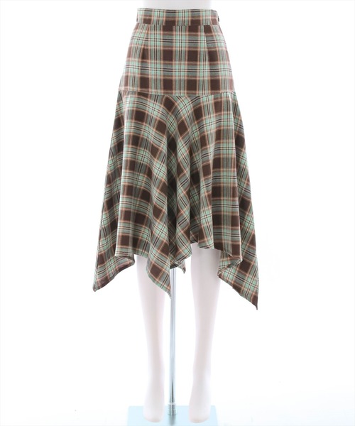 45R フレアスカート ネイビー グリーン チェック 45R フレアスカート ネイビー グリーン チェック グリーン パークス