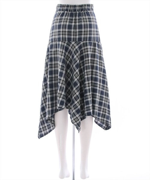 clear（クリア）の「チェック柄切替フレアスカート（スカート）」 - WEAR