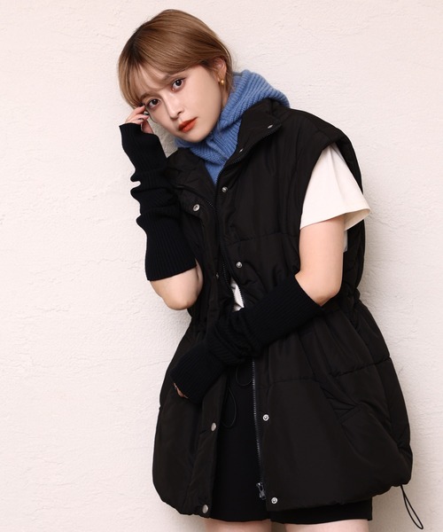 one after another NICE CLAUP（ワンアフターアナザーナイスクラップ）の「ニットスナップバラクラバ（ニットキャップ/ビーニー・レディース・ベージュ/ブルー/アイボリー・FREE）」の18枚目の写真