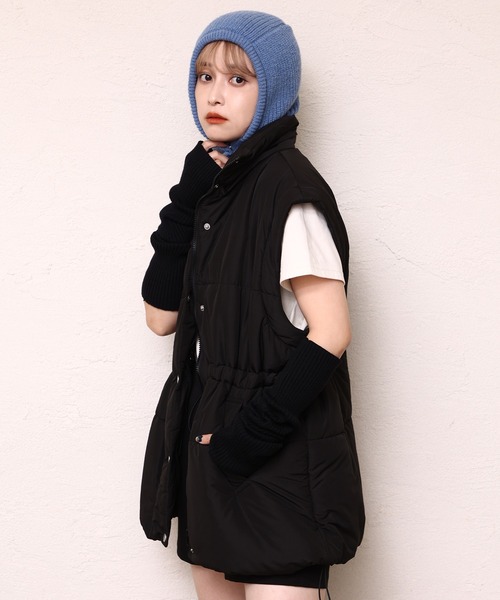 one after another NICE CLAUP（ワンアフターアナザーナイスクラップ）の「ニットスナップバラクラバ（ニットキャップ/ビーニー・レディース・ベージュ/ブルー/アイボリー・FREE）」の17枚目の写真