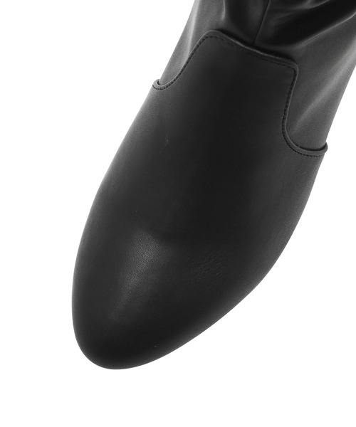 ROPE' PICNIC(ロペピクニック)の「ギャザーソフトストレッチショートブーツ(ブーツ・レディース・ブラック/キナリ・S/M/L)」の5枚目の写真