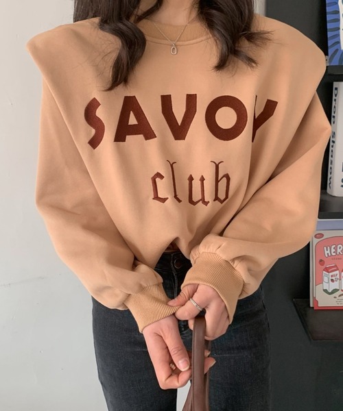 ECLIN(エクラン)の「ショルダータックロゴ刺繍裏起毛トレーナー(スウェット・レディース・アイボリー/グレー/モカ/ネイビー・FREE)」の19枚目の写真