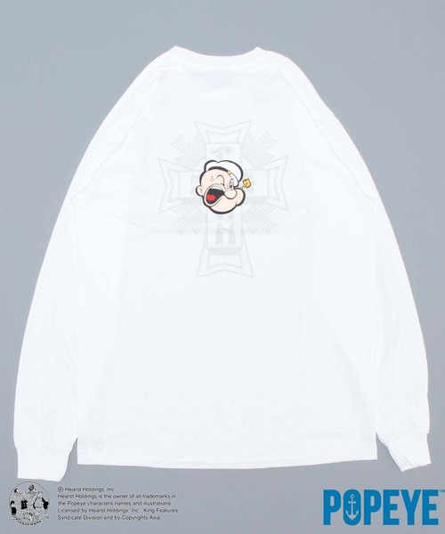 POPEYE(ポパイ)の「POPEYE CROSS L/S T-SHIRTS/スラッシャーポパイコラボバックプリント長袖ロンT(Tシャツ/カットソー・メンズ・ブラック/ホワイト/レッド・LARGE/MEDIUM/X-LARGE)」の16枚目の写真
