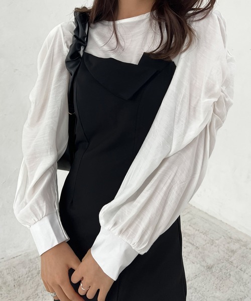 Lamoa（ラモア）の「Lamoa/ボリュームスリーブ ギャザー ブラウス（シャツ/ブラウス・レディース・ホワイト・MEDIUM/LARGE）」の2枚目の写真