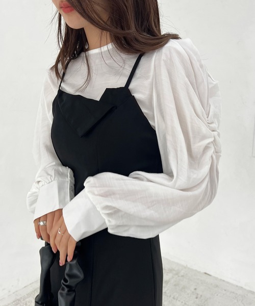 Lamoa（ラモア）の「Lamoa/ボリュームスリーブ ギャザー ブラウス（シャツ/ブラウス・レディース・ホワイト・MEDIUM/LARGE）」の12枚目の写真