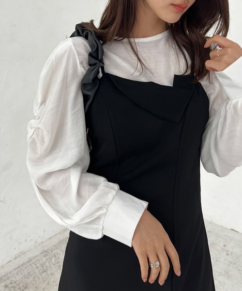 Lamoa（ラモア）の「Lamoa/ボリュームスリーブ ギャザー ブラウス（シャツ/ブラウス・レディース・ホワイト・MEDIUM/LARGE）」の14枚目の写真