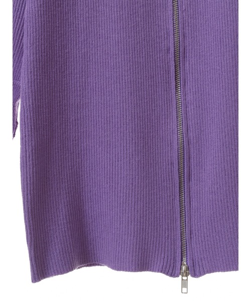 【アルベロベロ】ニットワンピース　ダブルジップ　ブタさん　ブラック　FREE ANY 【洗濯機可能】ハーフジップニットワンピース （ブラック