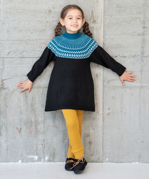 RAGMART（ラグマート）の「ニットワンピース（ワンピース・キッズ・ブラック/グレー・110cm/120cm/130cm/100cm）」の3枚目の写真