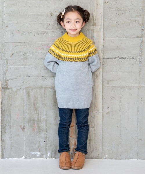 RAGMART（ラグマート）の「ニットワンピース（ワンピース・キッズ・ブラック/グレー・110cm/120cm/130cm/100cm）」の6枚目の写真