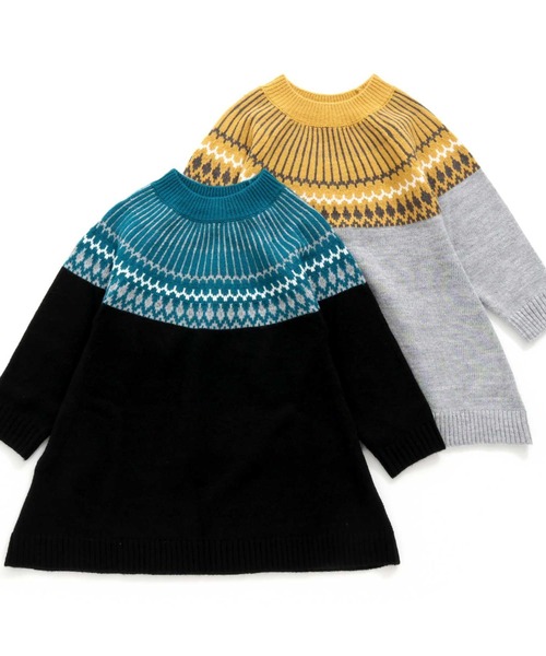 RAGMART（ラグマート）の「ニットワンピース（ワンピース・キッズ・ブラック/グレー・110cm/120cm/130cm/100cm）」の10枚目の写真