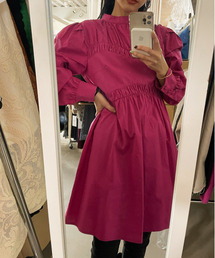 Ameri | CURVED GATHER PUFF SLEEVE TUNIC(シャツ/ブラウス)