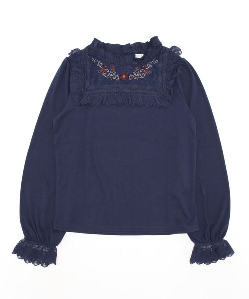 axes femme(アクシーズファム)の「ガーベラ×オータムローズPO(Tシャツ/カットソー・レディース・ネイビー/ピンク/キナリ・FREE)」の2枚目の写真