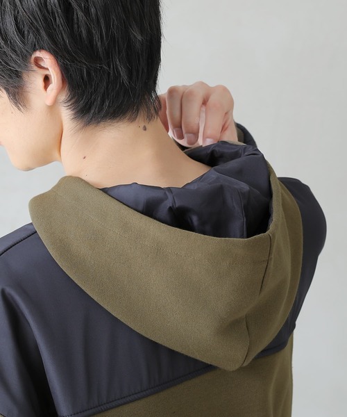 osharewalker（オシャレウォーカー）の「【廃盤】『配色切替裏起毛スウェットパーカー』（パーカー・メンズ・カーキ/ブラック・2/3）」の13枚目の写真