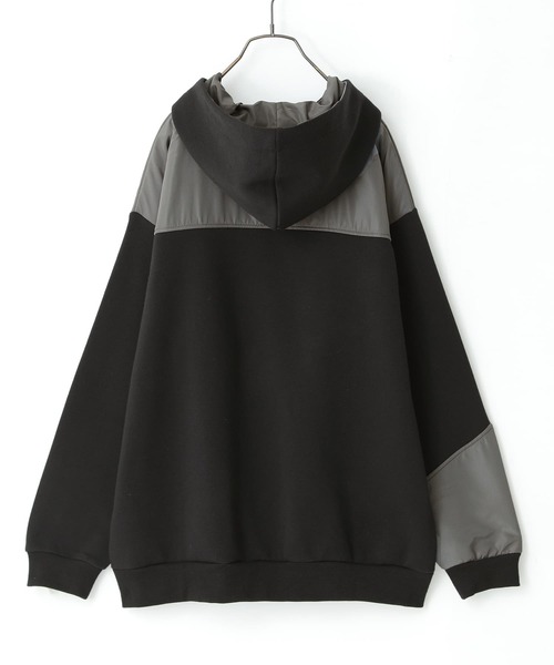 osharewalker（オシャレウォーカー）の「【廃盤】『配色切替裏起毛スウェットパーカー』（パーカー・メンズ・カーキ/ブラック・2/3）」の11枚目の写真