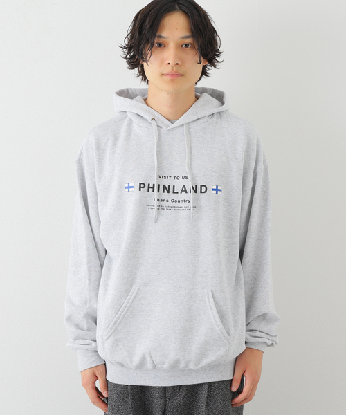 BAMBOO SHOOTS（バンブーシュート）の「【BAMBOO SHOOTS / バンブーシュート】WELCOME TO PHINLAND（パーカー・メンズ・グレー・MEDIUM/LARGE）」の3枚目の写真