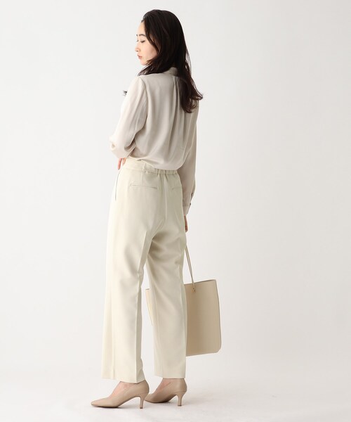 OPAQUE.CLIP（オペークドットクリップ）の「◆DELEGANT ダブルクロス ワイドパンツ【OPAQUE.CLIP NAVY】（その他パンツ・レディース・ナチュラル/ブラック/ネイビー・36/38/40）」の9枚目の写真