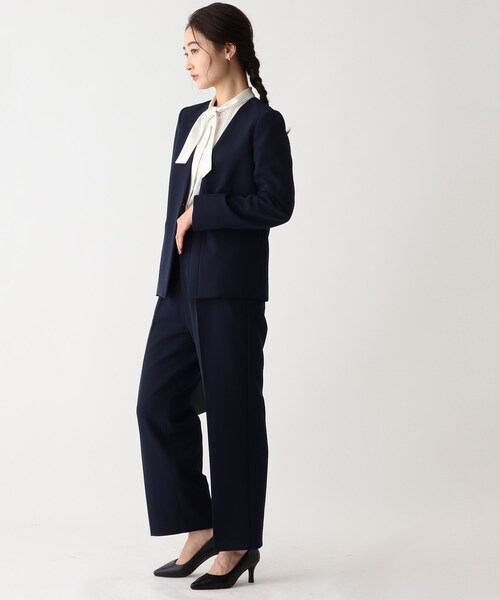 OPAQUE.CLIP（オペークドットクリップ）の「◆DELEGANT ダブルクロス ワイドパンツ【OPAQUE.CLIP NAVY】（その他パンツ・レディース・ナチュラル/ブラック/ネイビー・36/38/40）」の18枚目の写真