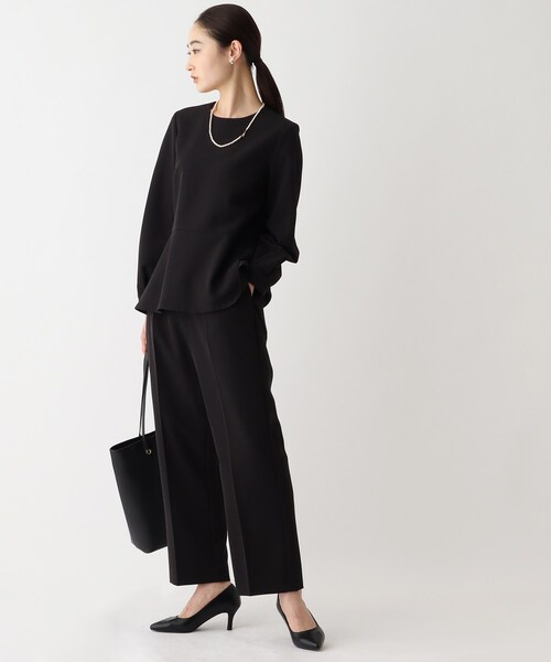 OPAQUE.CLIP（オペークドットクリップ）の「◆DELEGANT ダブルクロス ワイドパンツ【OPAQUE.CLIP NAVY】（その他パンツ・レディース・ナチュラル/ブラック/ネイビー・36/38/40）」の21枚目の写真