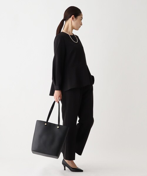 OPAQUE.CLIP（オペークドットクリップ）の「◆DELEGANT ダブルクロス ワイドパンツ【OPAQUE.CLIP NAVY】（その他パンツ・レディース・ナチュラル/ブラック/ネイビー・36/38/40）」の19枚目の写真