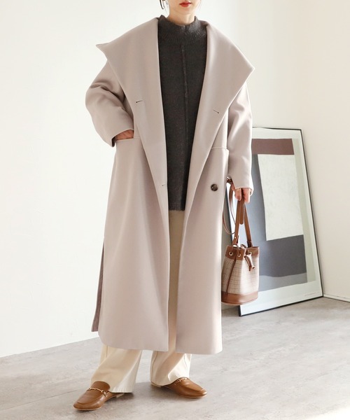 ビッグスタンドカラーロングコート