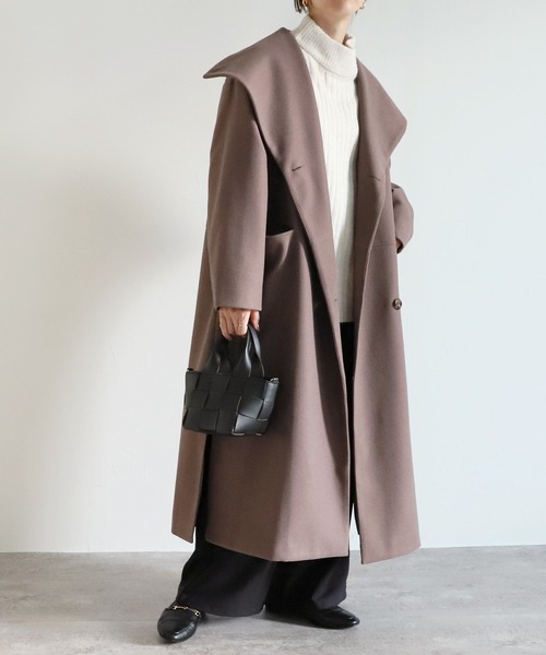 ビッグスタンドカラーロングコート
