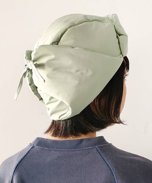 CONTROL FREAK（コントロールフリーク）の「CONTROL FREAK(コントロールフリーク)ダウン風フライトキャップ（キャップ・レディース・グリーン/アイボリー/ブラック・FREE）」の3枚目の写真