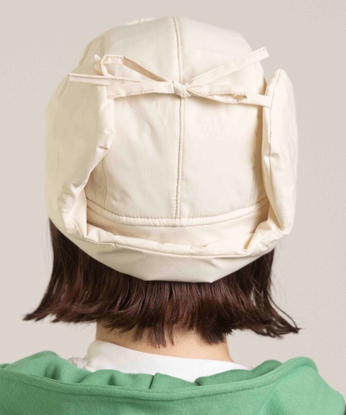 CONTROL FREAK（コントロールフリーク）の「CONTROL FREAK(コントロールフリーク)ダウン風フライトキャップ（キャップ・レディース・グリーン/アイボリー/ブラック・FREE）」の14枚目の写真