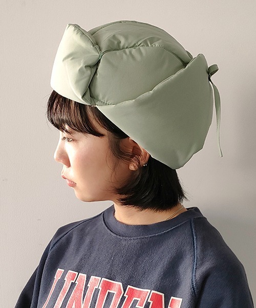 CONTROL FREAK（コントロールフリーク）の「CONTROL FREAK(コントロールフリーク)ダウン風フライトキャップ（キャップ・レディース・グリーン/アイボリー/ブラック・FREE）」の9枚目の写真
