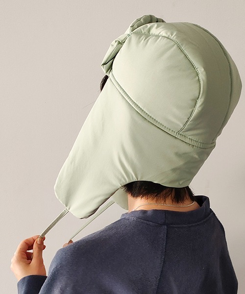 CONTROL FREAK（コントロールフリーク）の「CONTROL FREAK(コントロールフリーク)ダウン風フライトキャップ（キャップ・レディース・グリーン/アイボリー/ブラック・FREE）」の18枚目の写真