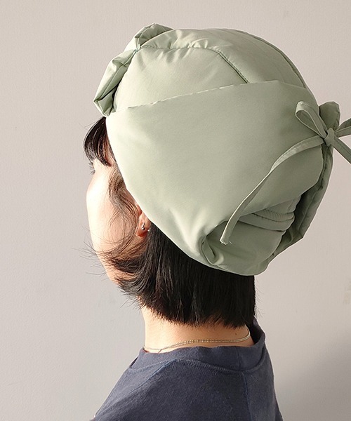 CONTROL FREAK（コントロールフリーク）の「CONTROL FREAK(コントロールフリーク)ダウン風フライトキャップ（キャップ・レディース・グリーン/アイボリー/ブラック・FREE）」の6枚目の写真