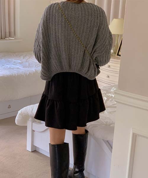 SONA（ソナ）の「SONYUNARA スクエアティアードミニワンピース（ワンピース・レディース・ブラック/ライトベージュ・ONE SIZE）」の6枚目の写真