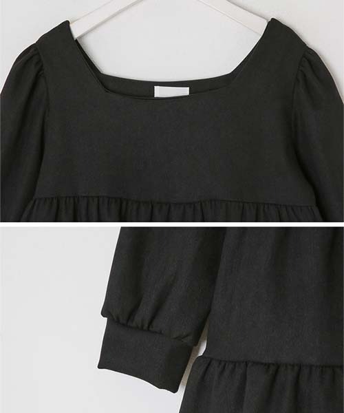 SONA（ソナ）の「SONYUNARA スクエアティアードミニワンピース（ワンピース・レディース・ブラック/ライトベージュ・ONE SIZE）」の22枚目の写真