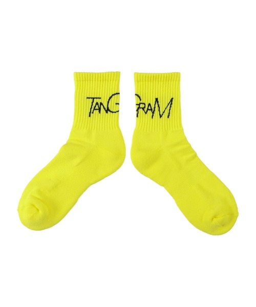 TANGRAM（タングラム）の「TSL LOGO SOX（ソックス/靴下・メンズ・イエロー/グリーン・FREE）」の2枚目の写真