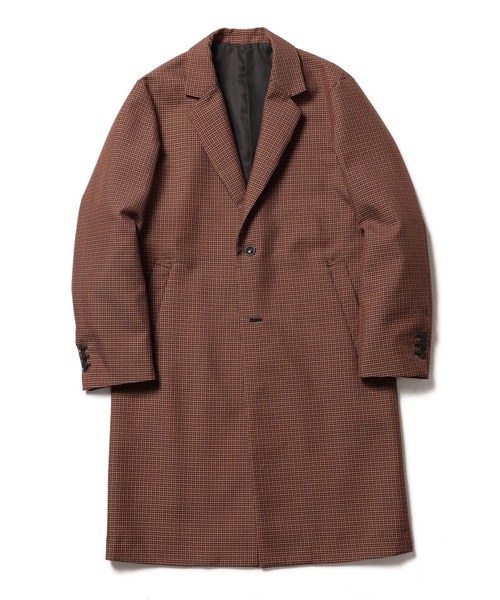 MR.OLIVE(ミスターオリーブ)の「MR.OLIVE ミスターオリーブ / VALENCIA CHECK / CHESTERFIELD COAT ヴァレンシアチェックチェスターコート / M-223146(チェスターコート・メンズ・オレンジ/ホワイト系その他・SMALL/MEDIUM/LARGE)」の8枚目の写真