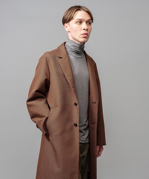 MR.OLIVE(ミスターオリーブ)の「MR.OLIVE ミスターオリーブ / VALENCIA CHECK / CHESTERFIELD COAT ヴァレンシアチェックチェスターコート / M-223146(チェスターコート・メンズ・オレンジ/ホワイト系その他・SMALL/MEDIUM/LARGE)」の9枚目の写真