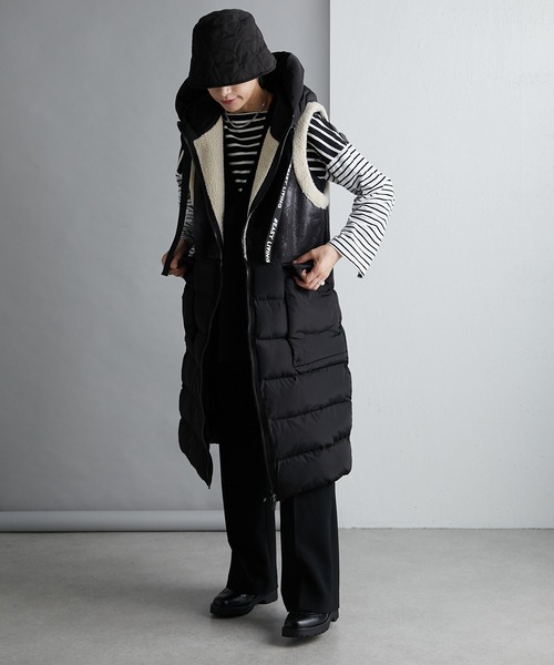 a*m様 未使用 現行 イアパピヨネ MONTE REGGI ボアビッグカラーロ セール】ビックカラーボアロングコート（その他アウター