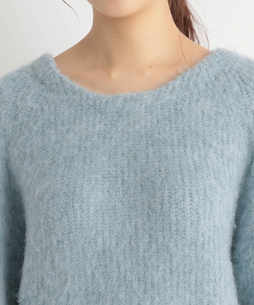 Andemiu(アンデミュウ)の「キモウバックシャンニット175401(ニット/セーター・レディース・ブルー/オフホワイト/グレー・FREE)」の20枚目の写真