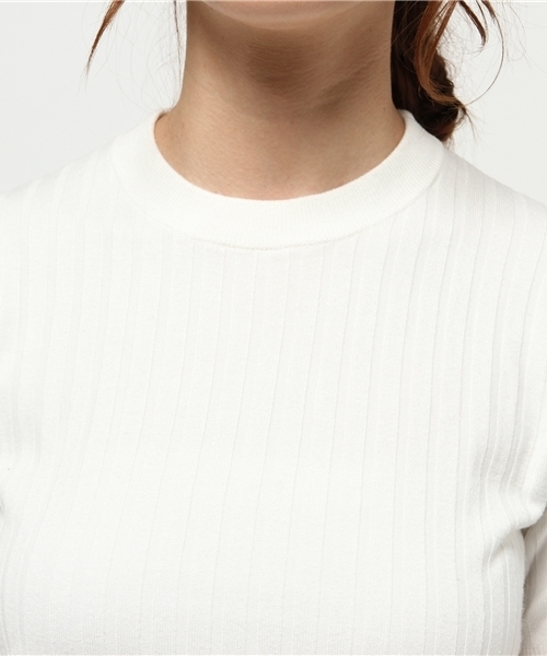 merry jenny（メリージェニー）の「ﾘﾌﾞｽﾀﾝﾄﾞﾈｯｸﾆｯﾄ（ニット/セーター・レディース・アイボリー/ネイビー/ライトブルー/イエロー・FREE）」の9枚目の写真