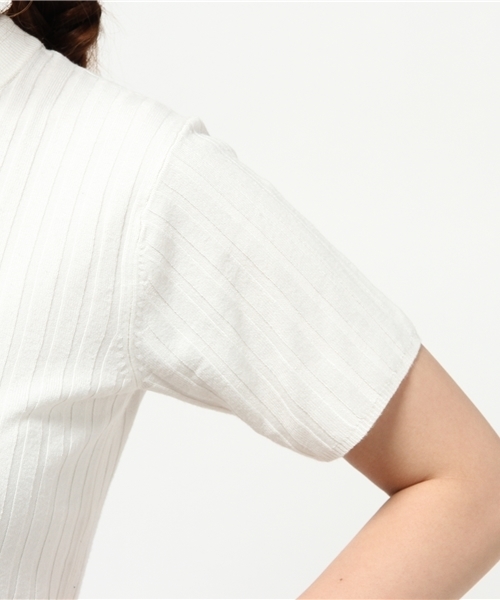 merry jenny（メリージェニー）の「ﾘﾌﾞｽﾀﾝﾄﾞﾈｯｸﾆｯﾄ（ニット/セーター・レディース・アイボリー/ネイビー/ライトブルー/イエロー・FREE）」の10枚目の写真