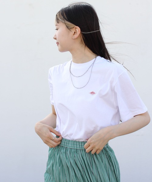DANTON（ダントン）の「DANTON/ダントン　インナーTEEシャツ　T/C INNER TEE DT-C0195 CVT（Tシャツ/カットソー・レディース・ブラック/ホワイト/レッド/ピンクベージュ/ネイビー/グレー/ミント/ピンク/グレイッシュベージュ/ダークベージュ・M/S）」の18枚目の写真